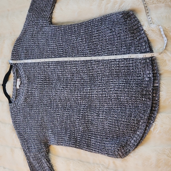 So Crew Neck Ribbed Sweater Grey size M - Picture 9 of 11
